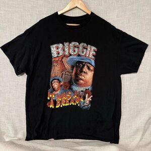 Biggie Smalls Mens XL Hip Hop It Was All A Dream Graphic T-Shirt VNTG Style Tee‎
